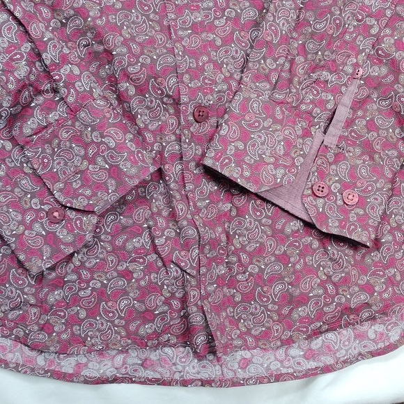 Steel & Jelly men's paisley long sleeved button down shirt size XL - Picture 5 of 13